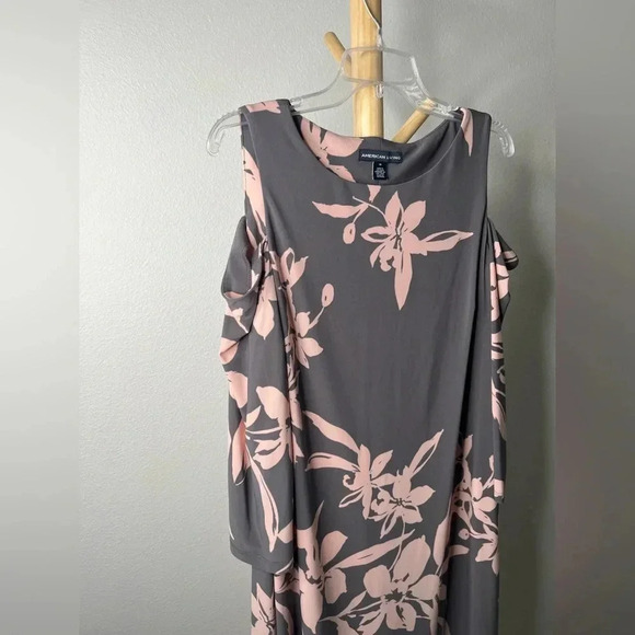 Gray and pink floral 3/4 sleeve cocktail dress Size 16 Women's Floral-Print - Picture 4 of 7